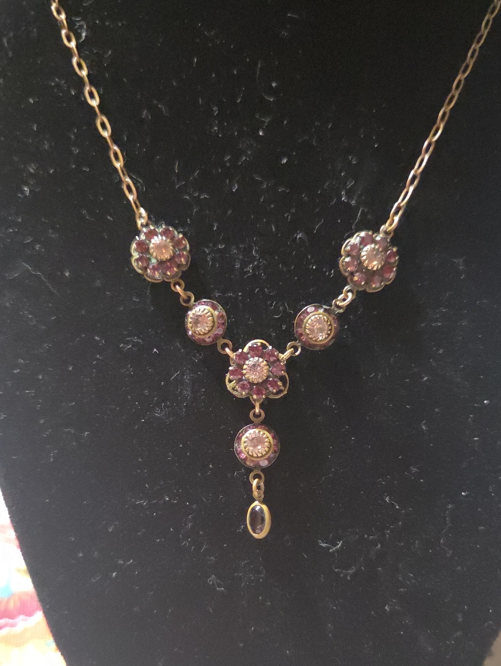 Liz Palacios Vintage Victorian-Goth Revival Romantic Y Necklace